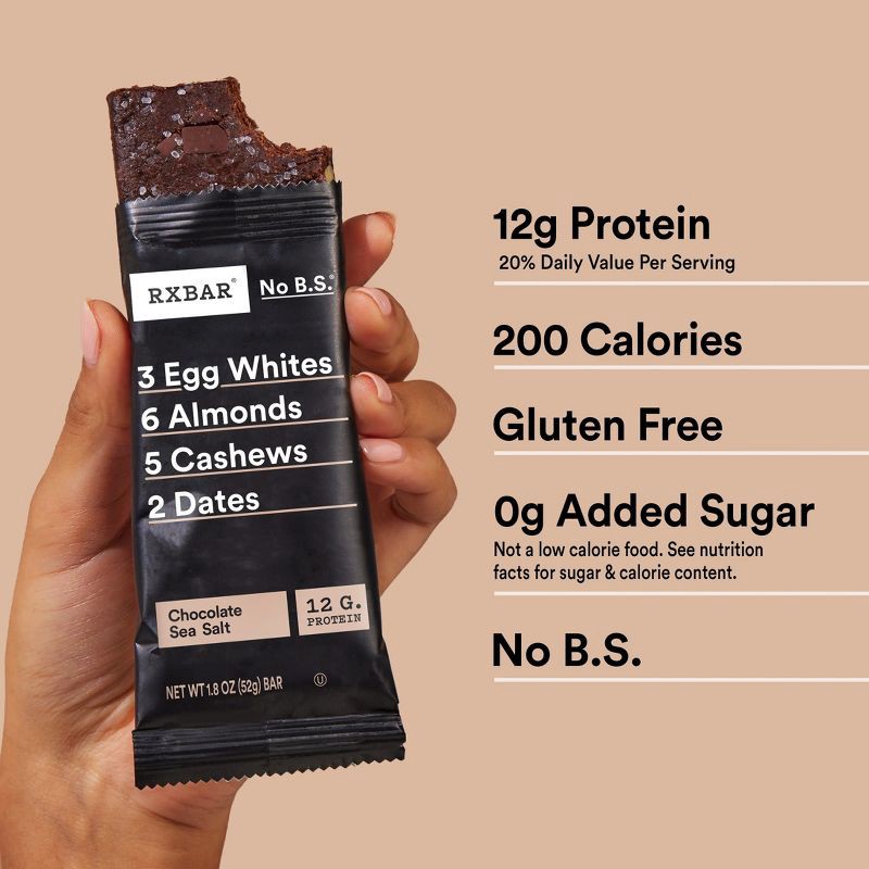 slide 3 of 11, RXBAR Chocolate Sea Salt Protein Bars - 18.3oz/10ct, 18.3 oz, 10 ct