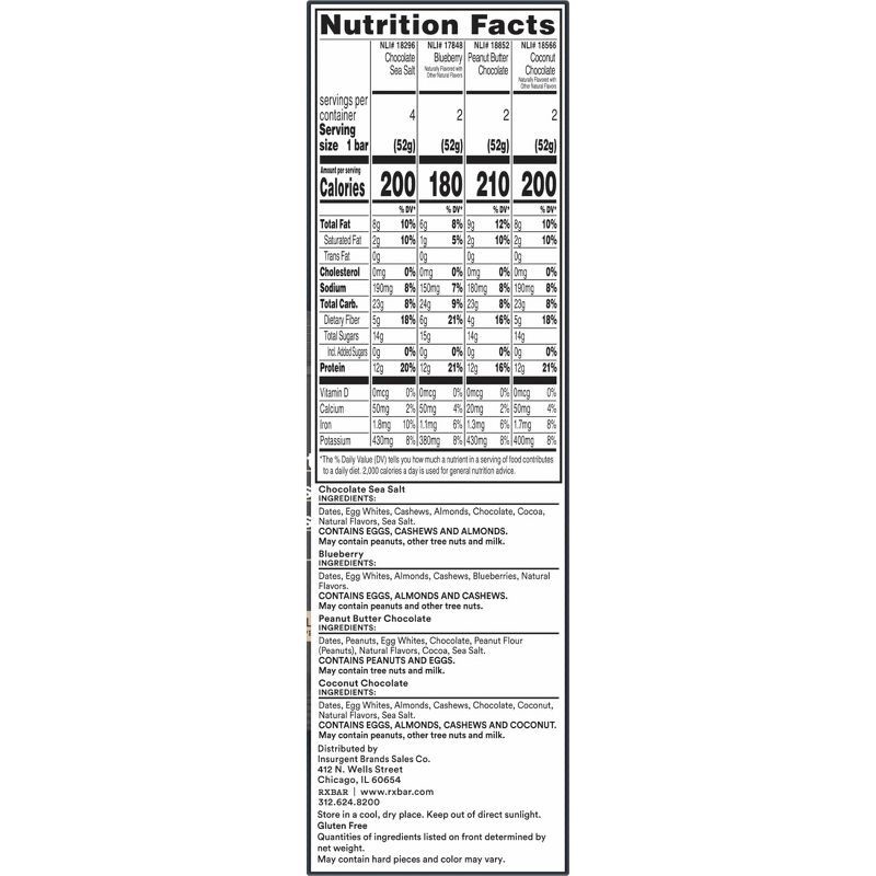 slide 2 of 11, RXBAR Protein Bars Variety Pack - 18.3oz/10ct, 18.3 oz, 10 ct