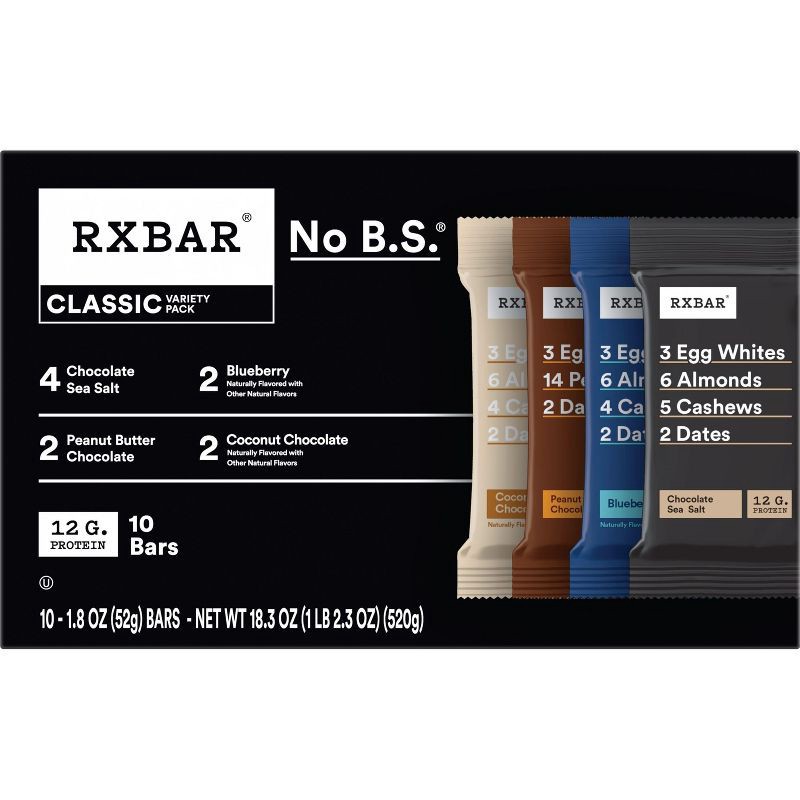 slide 3 of 6, RXBAR Protein Bars Variety Pack - 10ct, 10 ct