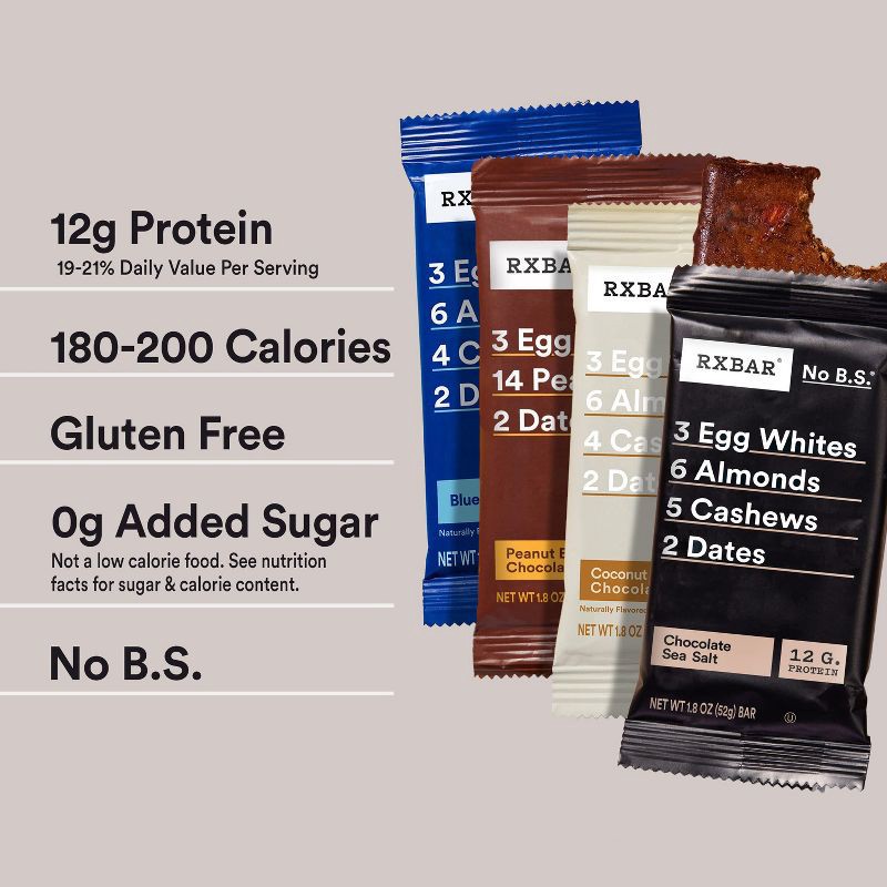 slide 7 of 7, RXBAR Protein Bars Variety Pack - 10ct, 10 ct