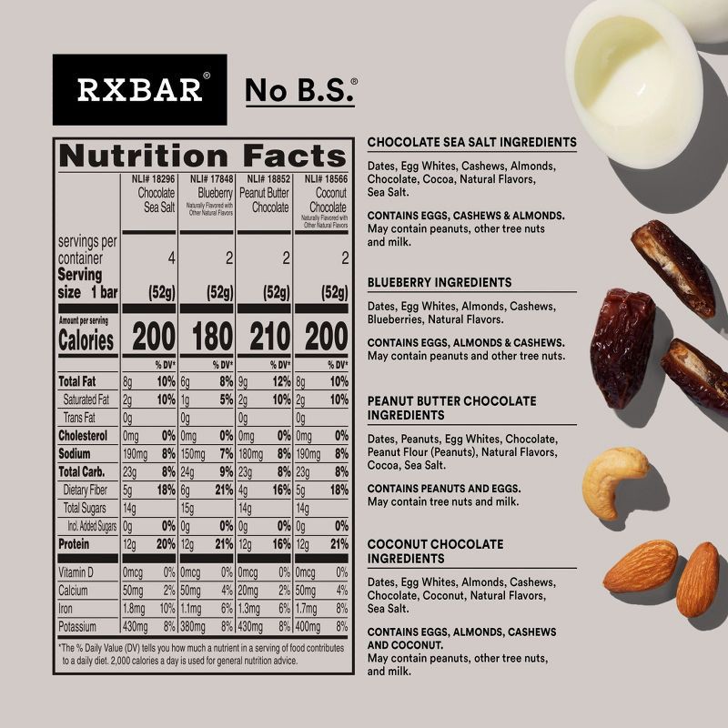 slide 8 of 11, RXBAR Protein Bars Variety Pack - 18.3oz/10ct, 18.3 oz, 10 ct