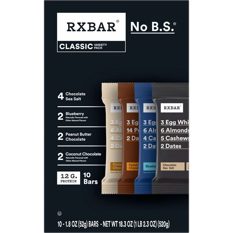 slide 9 of 11, RXBAR Protein Bars Variety Pack - 18.3oz/10ct, 18.3 oz, 10 ct