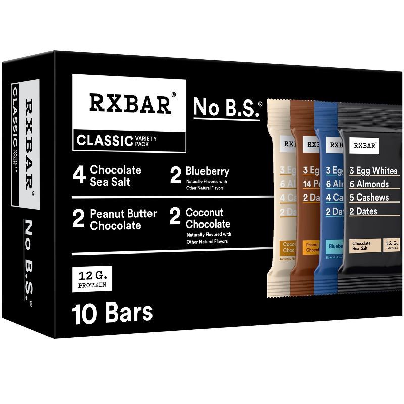 slide 1 of 7, RXBAR Protein Bars Variety Pack - 10ct, 10 ct