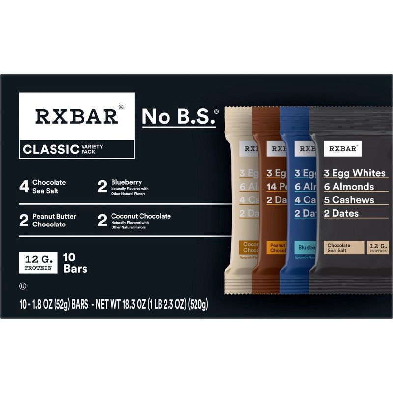 slide 10 of 11, RXBAR Protein Bars Variety Pack - 18.3oz/10ct, 18.3 oz, 10 ct