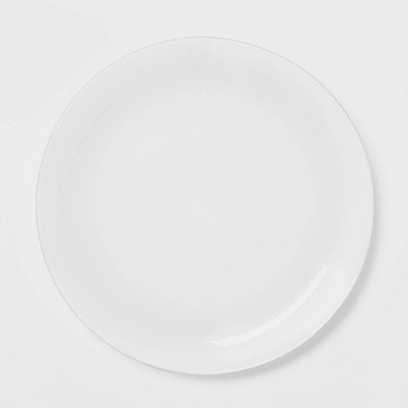 slide 3 of 8, Glass 18pc Dinnerware Set White - Threshold™, 18 ct