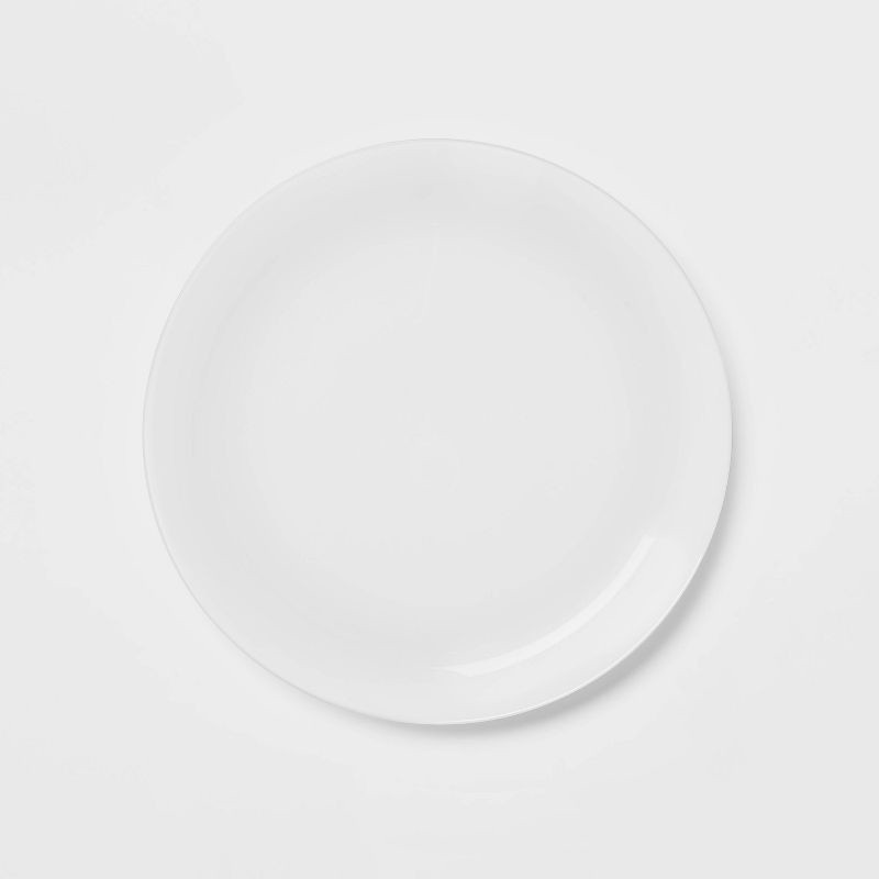 slide 4 of 8, Glass 18pc Dinnerware Set White - Threshold™, 18 ct