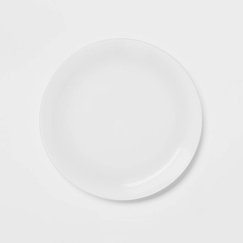 slide 6 of 8, Glass 18pc Dinnerware Set White - Threshold™, 18 ct