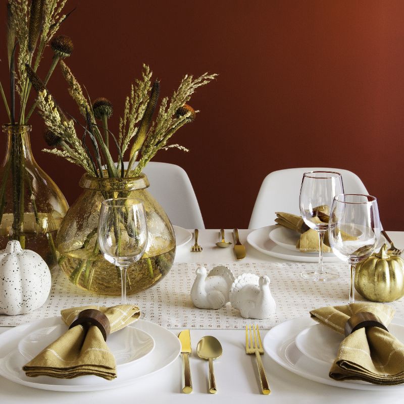 slide 4 of 8, Glass 18pc Dinnerware Set White - Threshold™, 18 ct