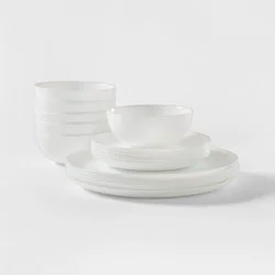 Glass 18pc Dinnerware Set White - Threshold™