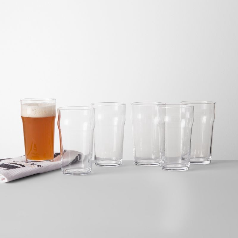 slide 3 of 4, 19oz Pint Glasses Set of 6 - Threshold™, 19 oz