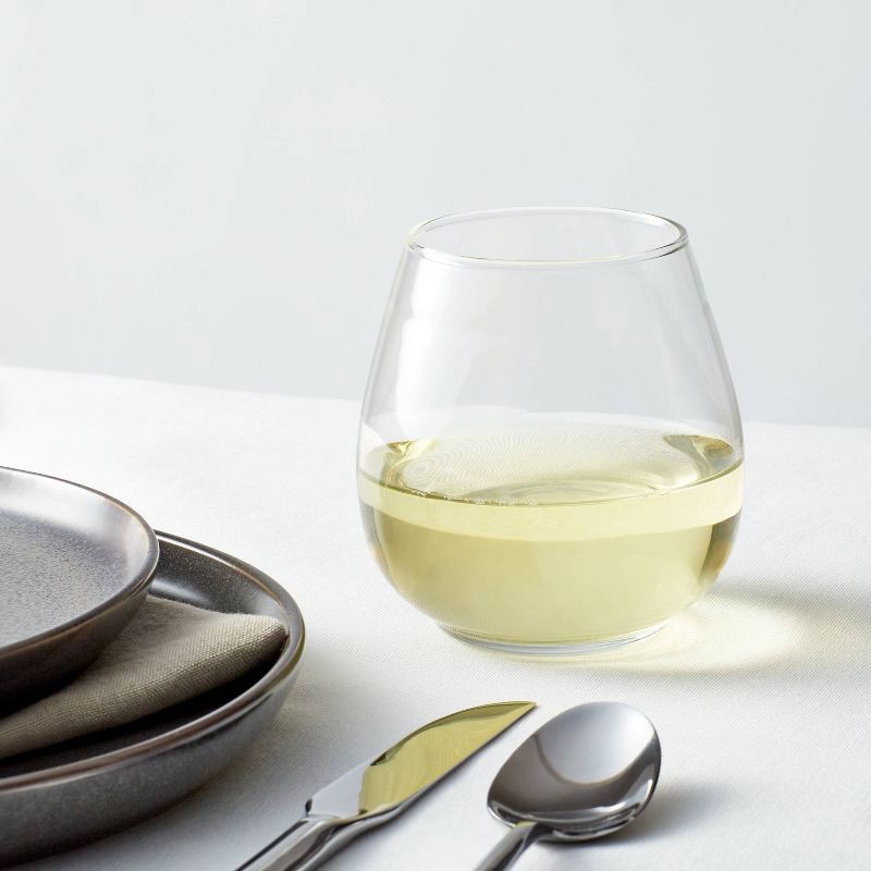 slide 8 of 9, 16oz 6pk Glass Stackable Stemless Wine Glasses - Threshold™, 6 ct; 16 oz