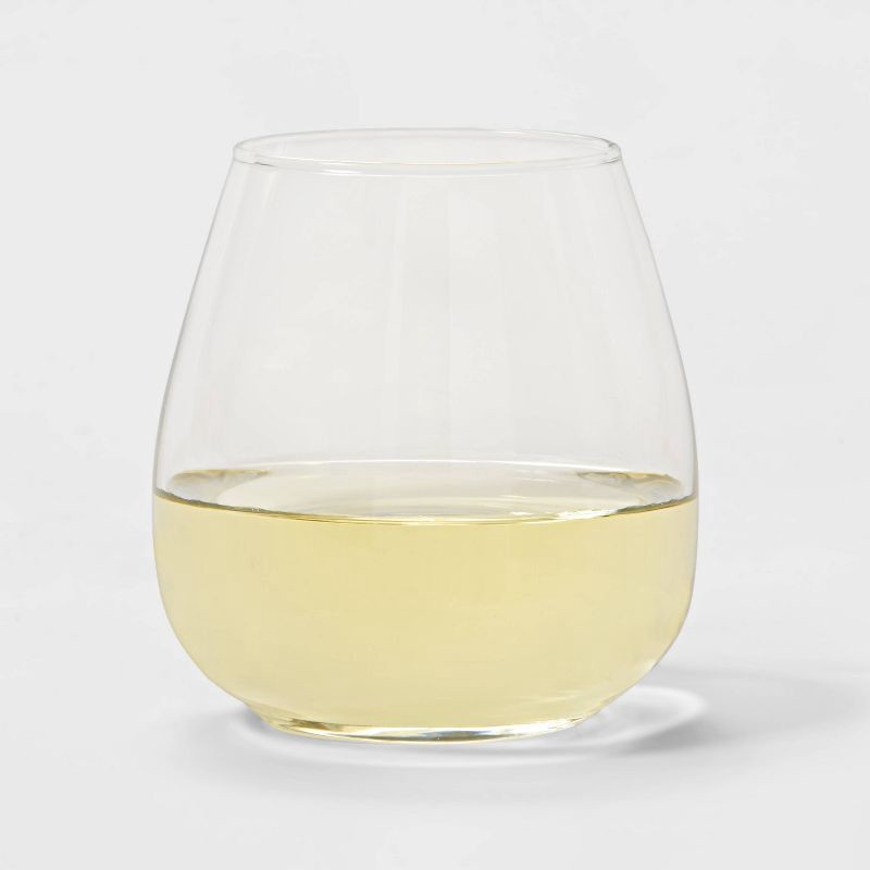 16oz 6pk Glass Stackable Stemless Wine Glasses - Threshold™