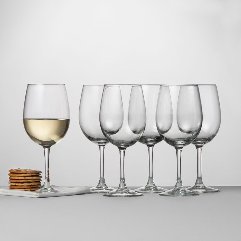 slide 3 of 9, 12oz 6pk Glass Alto Wine Glasses - Threshold™, 6 ct; 12 oz