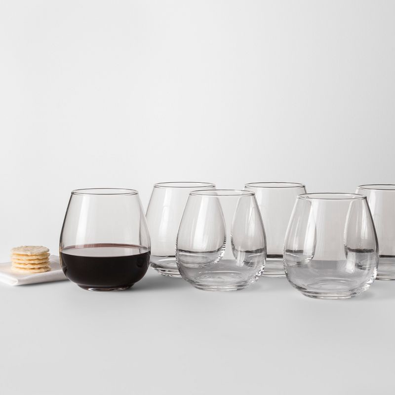slide 3 of 8, 16oz Stackable Stemless Wine Glass - Threshold™, 16 oz