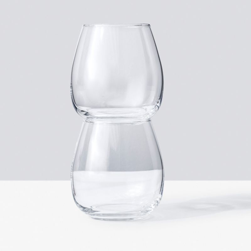 slide 6 of 8, 16oz Stackable Stemless Wine Glass - Threshold™, 16 oz