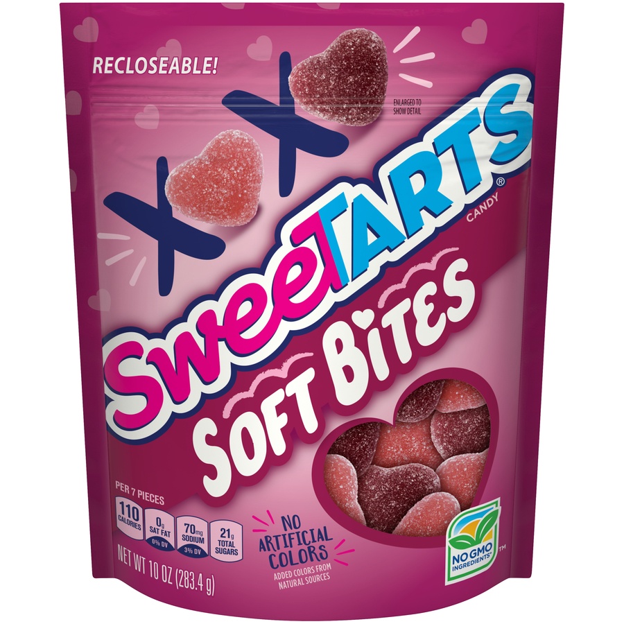 slide 1 of 1, SweeTARTS Valentines Sour Bites, 10 oz