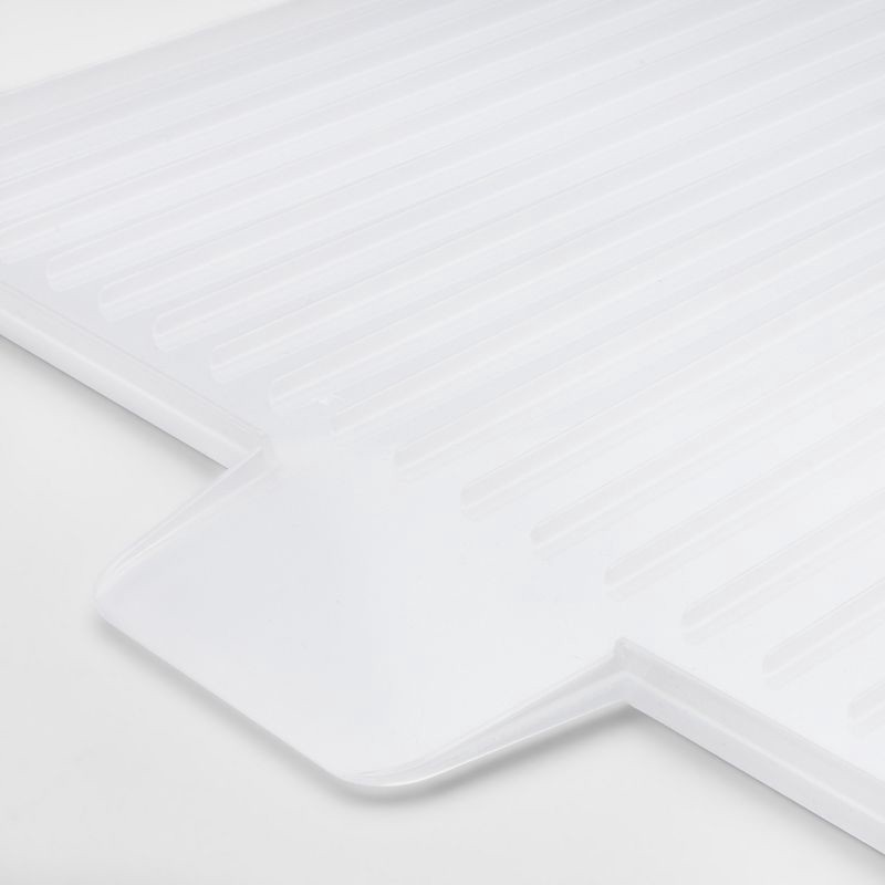 slide 3 of 3, Dish Drying Rack Drainboard Clear - Brightroom™: Freestanding Plastic Dish Drainer & Strainer, 18"x15.8", 1 ct