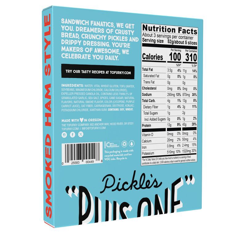 slide 2 of 5, Tofurky Smoked Ham Style Plant-Based Deli Slices - 5.5oz/15ct, 5.5 oz, 15 ct