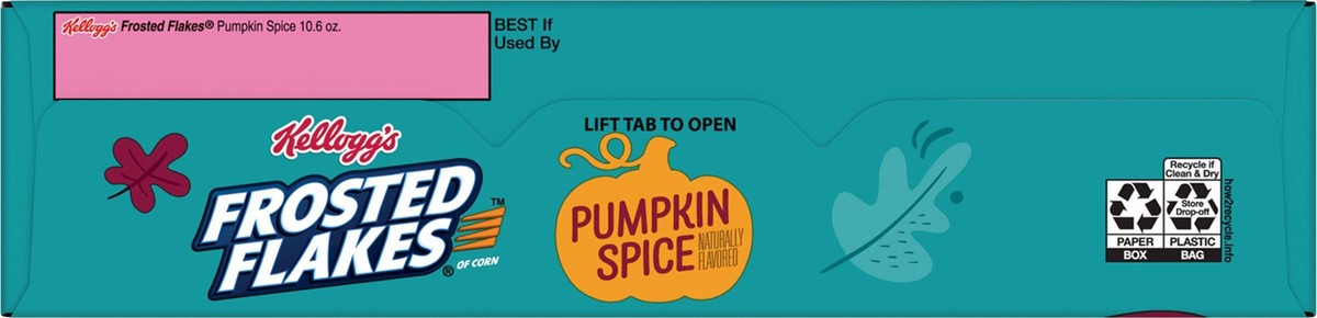 slide 5 of 13, Frosted Flakes Kellogg's Frosted Flakes Cold Breakfast Cereal Pumpkin Spice, 10.6 oz, 10.6 oz