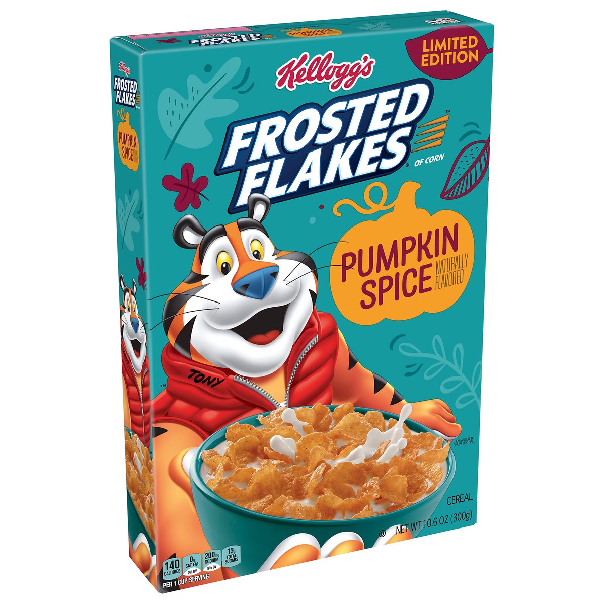 slide 3 of 13, Frosted Flakes Kellogg's Frosted Flakes Cold Breakfast Cereal Pumpkin Spice, 10.6 oz, 10.6 oz