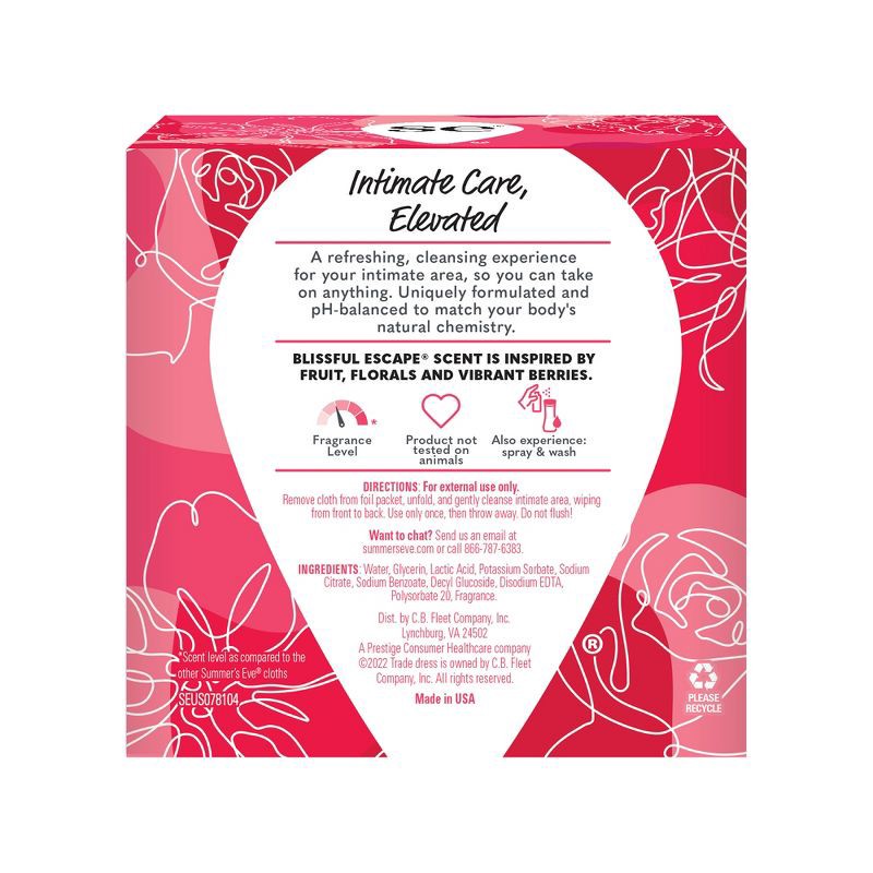 slide 8 of 9, Summer's Eve Feminine Cleansing Wipes - Blissful Escape - 16ct, 16 ct