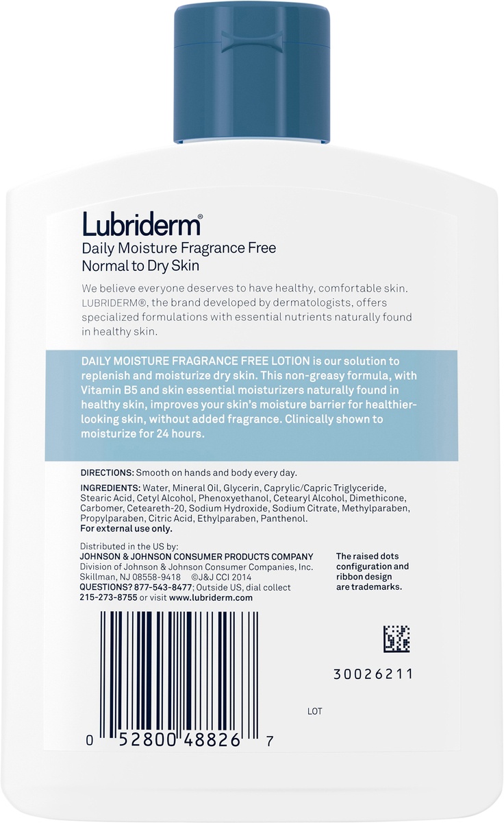 slide 4 of 7, Lubriderm Daily Moisture Lotion, Fragrance-Free, 6 Oz, 6 fl oz