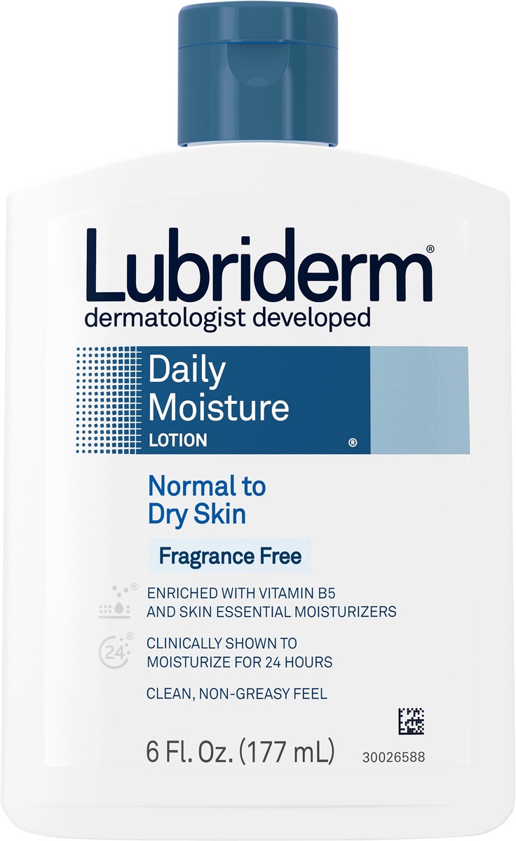 slide 5 of 7, Lubriderm Daily Moisture Lotion, Fragrance-Free, 6 Oz, 6 fl oz