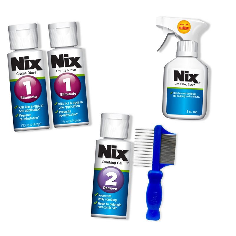 slide 4 of 4, Nix Complete Lice Treatment Kit Lice Removal Treatment For Hair and Home - 9 fl oz, 9 fl oz