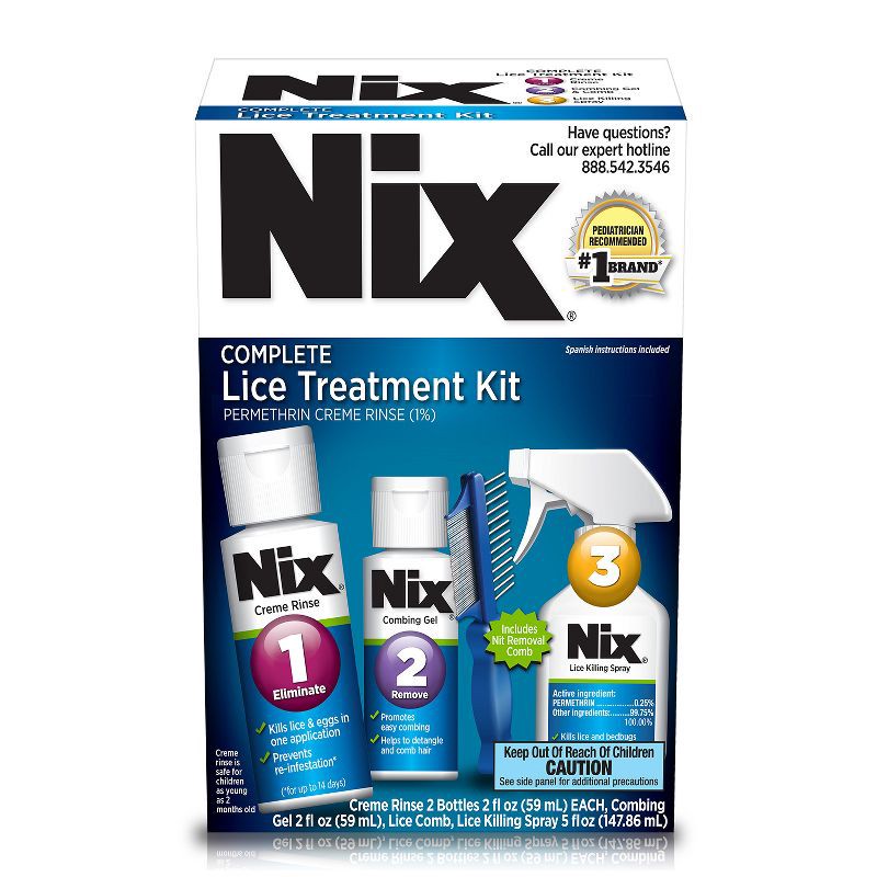slide 1 of 4, Nix Complete Lice Treatment Kit Lice Removal Treatment For Hair and Home - 9 fl oz, 9 fl oz