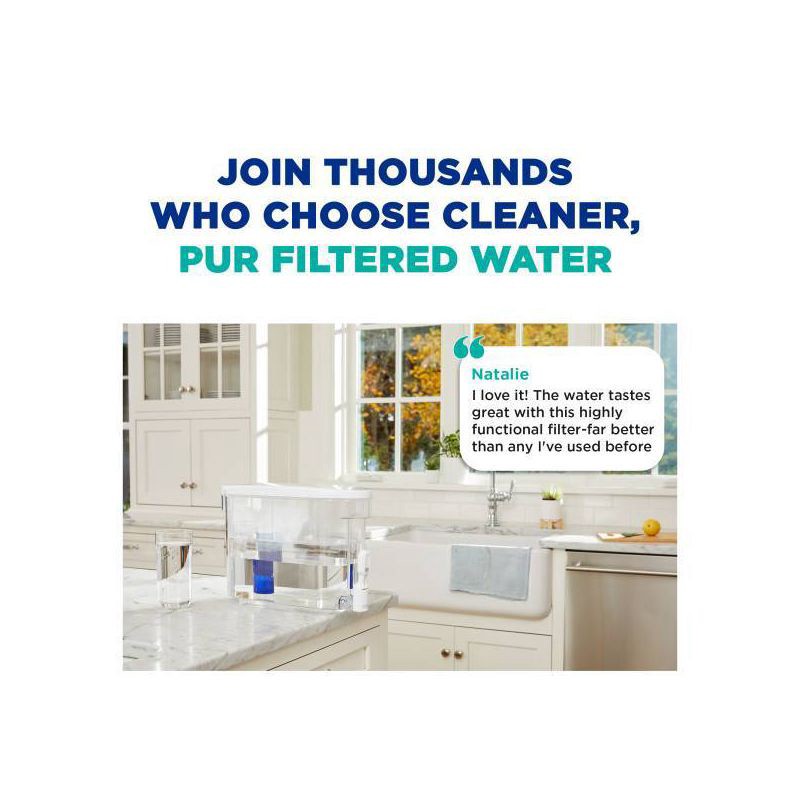 slide 8 of 8, PUR Plus 30-Cup Dispenser Filtration System: PUR Filtration, BPA-Free, Filters Odors & Mercury, Compatible with Pur Pitcher Filters, 1 ct