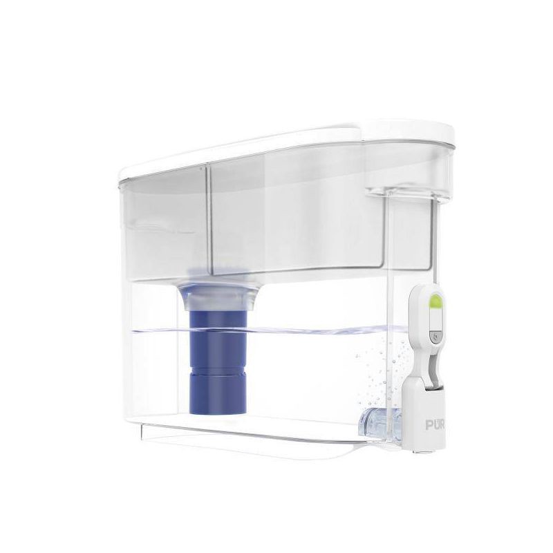 slide 1 of 8, PUR Plus 30-Cup Dispenser Filtration System: PUR Filtration, BPA-Free, Filters Odors & Mercury, Compatible with Pur Pitcher Filters, 1 ct