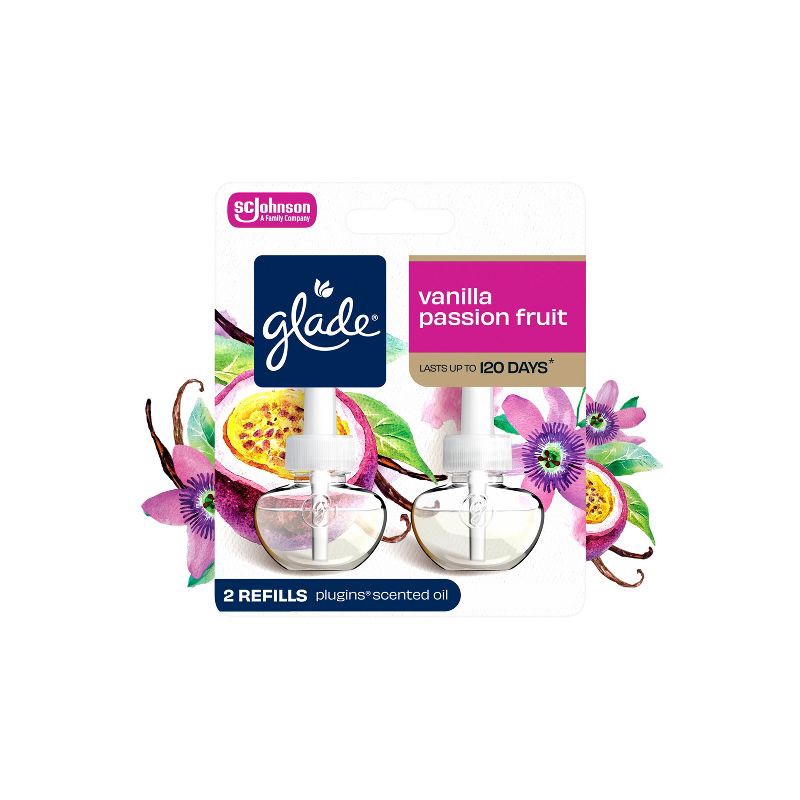 slide 1 of 16, Glade Scented Oil Air Freshener Plug In Refills - Vanilla Passion Fruit - 1.34 fl oz/2pk, 2 ct; 1.34 fl oz