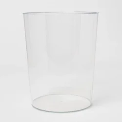 Solid Bathroom Wastebasket Clear - Room Essentials™: Plastic, 10.5" High, 6.5L Acrylic Trash Container