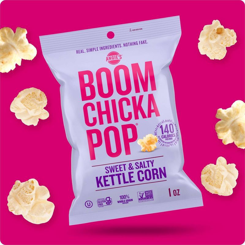 slide 2 of 4, Angie's Boomchickapop Sweet and Salty Kettle Corn Popcorn - 1oz, 1 oz