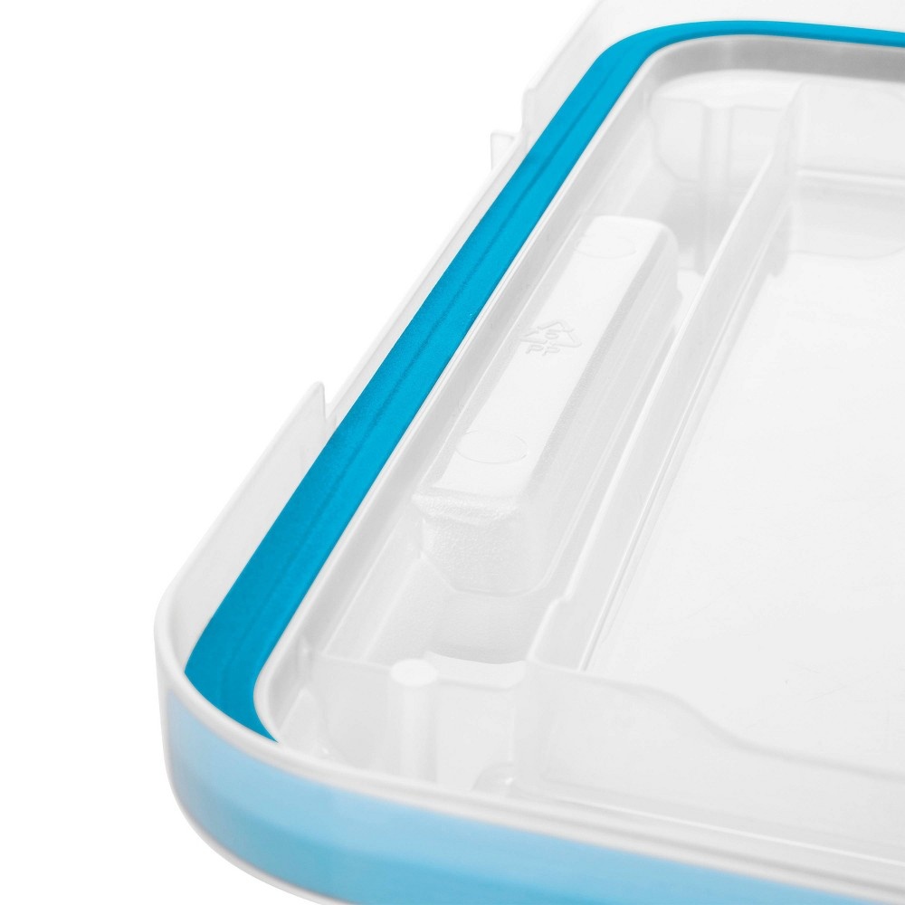 slide 8 of 8, Sterilite Gasket Box Clear With Blue Latches, 12 qt