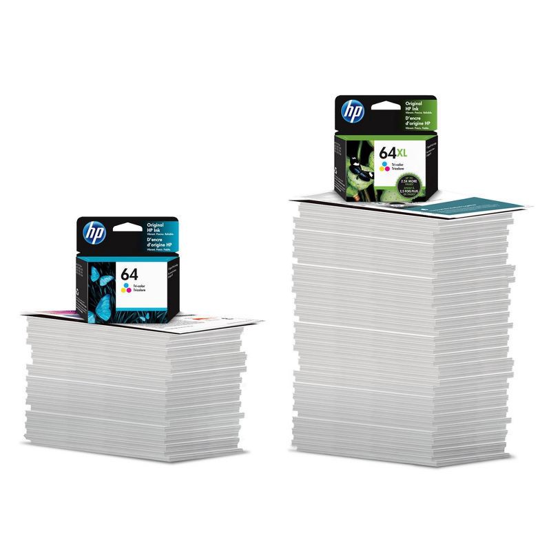 slide 5 of 6, HP Inc. HP 64XL High Yield Original Ink Cartridge, 415 Page Yield - Tri-Color(N9J91AN#140), 1 ct