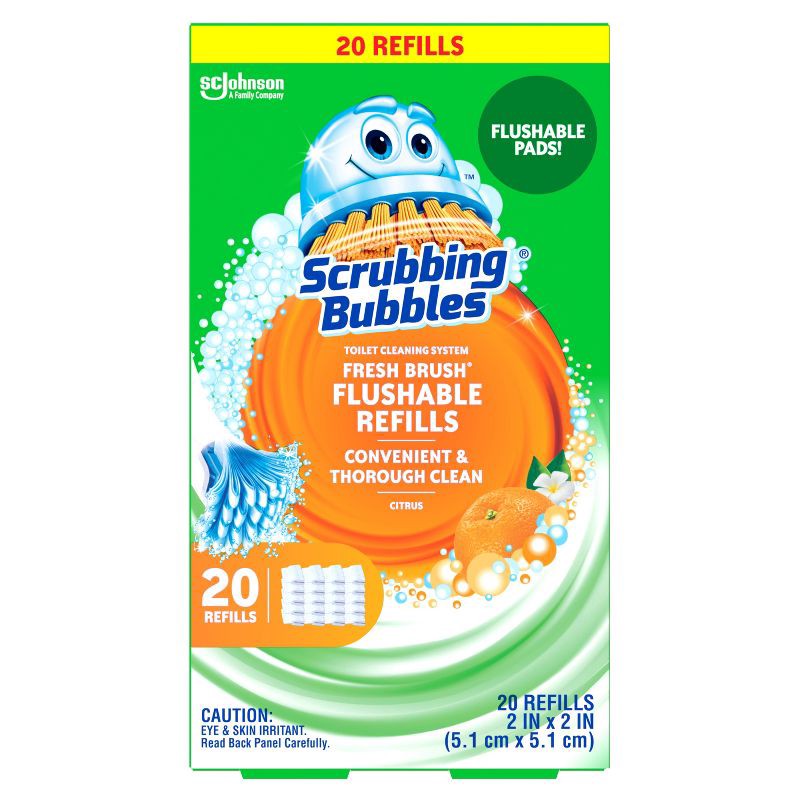 slide 4 of 8, Scrubbing Bubbles Fresh Brush Flushable Toilet Bowl Cleaner Refills - 20ct, 20 ct
