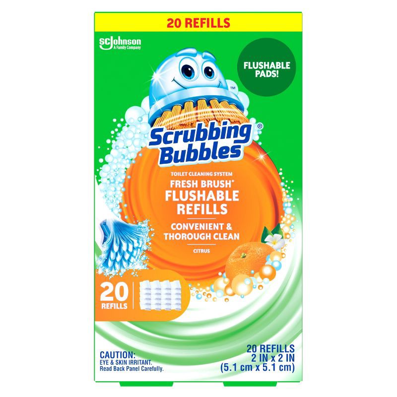 slide 4 of 9, Scrubbing Bubbles Fresh Brush Flushable Toilet Bowl Cleaner Refills - 20ct, 20 ct