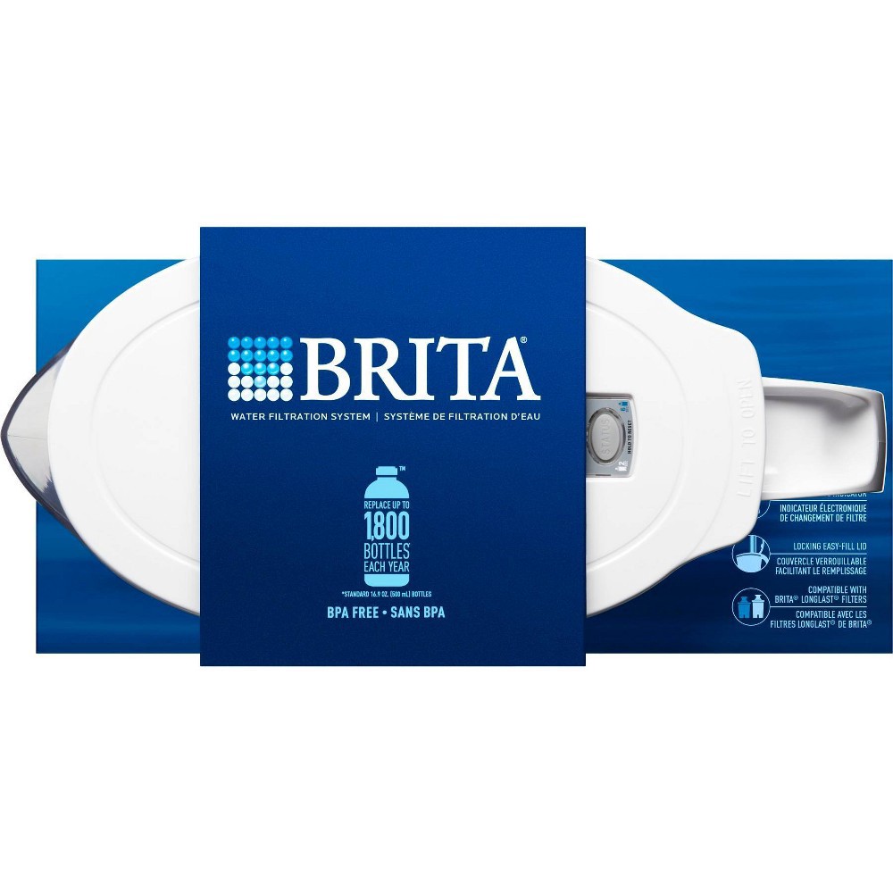 slide 6 of 7, Brita Water Filter 6-Cup Metro Water Pitcher Dispenser with Standard Water Filter - White, 1 ct