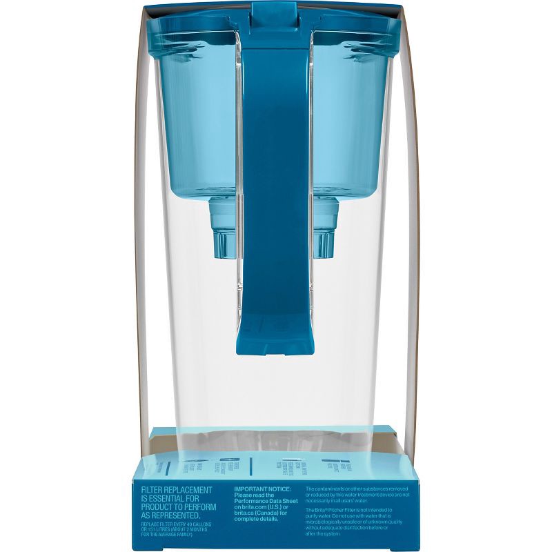 slide 8 of 10, Brita Water Filter 6-Cup Denali Water Pitcher Dispenser with Standard Water Filter - Teal, 1 ct