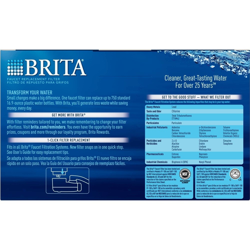 slide 2 of 8, Brita FM Chrome Water Filters, 3 ct