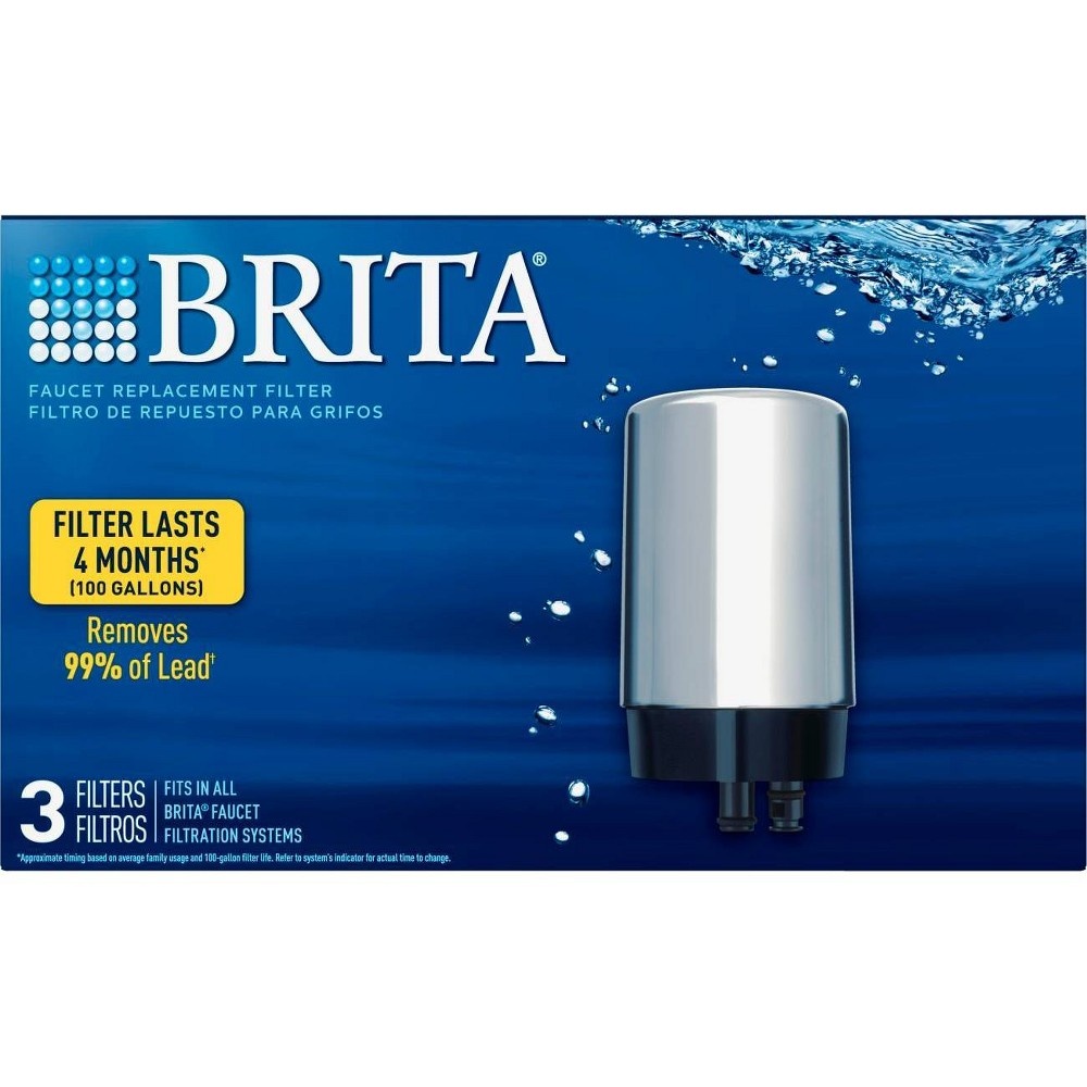 slide 7 of 8, Brita FM Chrome Water Filters, 3 ct