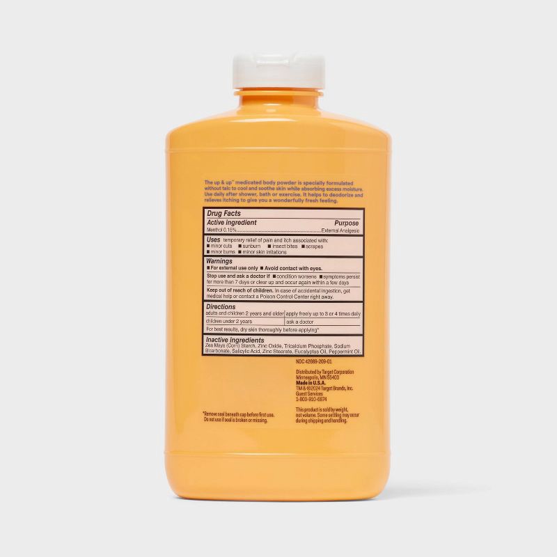 slide 3 of 3, Medicated Body Powder Talc Free - 10oz - up&up™, 10 oz
