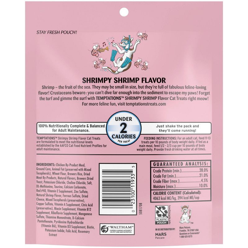 slide 2 of 10, Temptations Classic Shrimpy Shrimp and Seafood Flavor Crunchy Cat Treats - 6.3oz, 6.3 oz