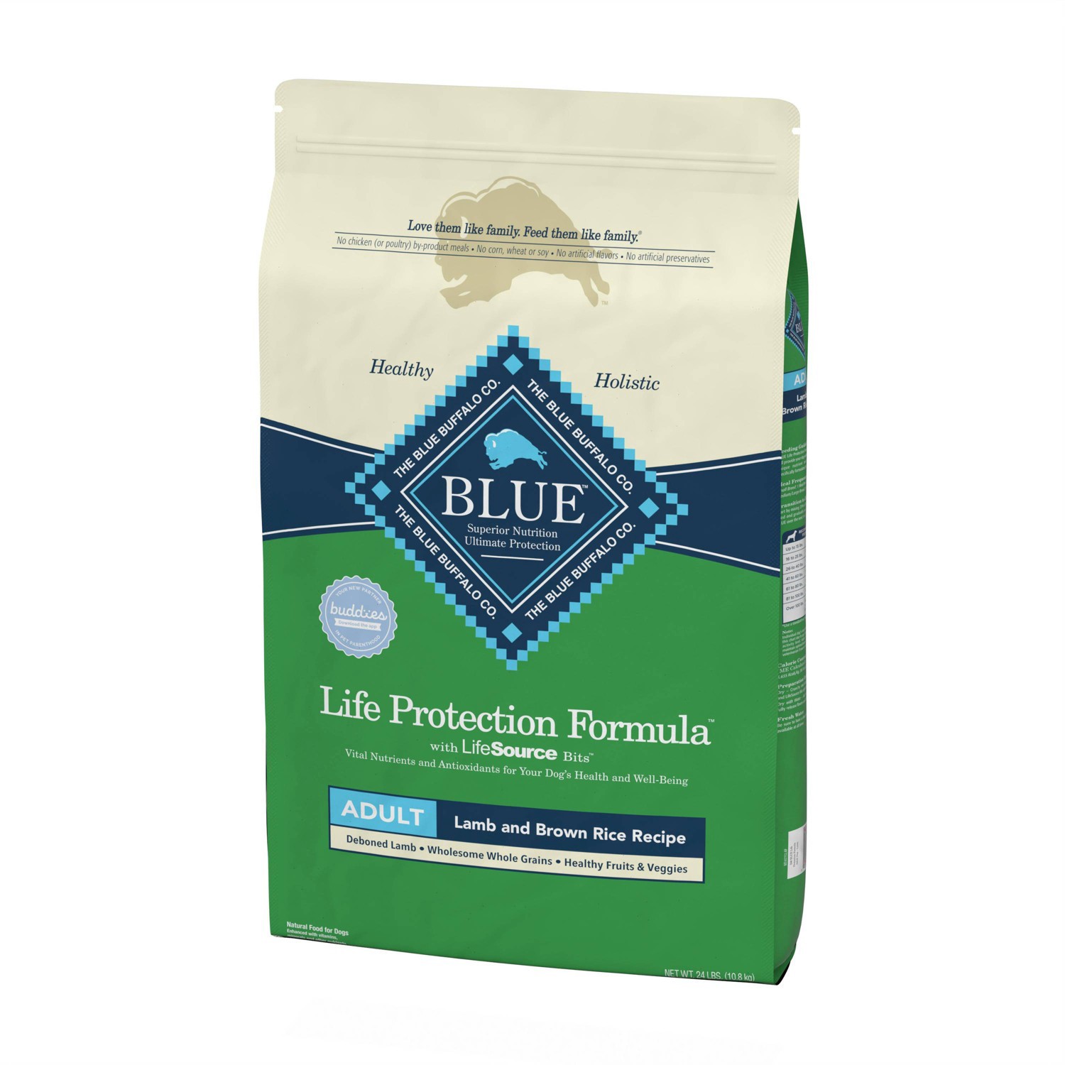 slide 9 of 9, Blue Buffalo Life Protection Formula Natural Adult Dry Dog Food with Lamb and Brown Rice - 24lbs, 24 lb