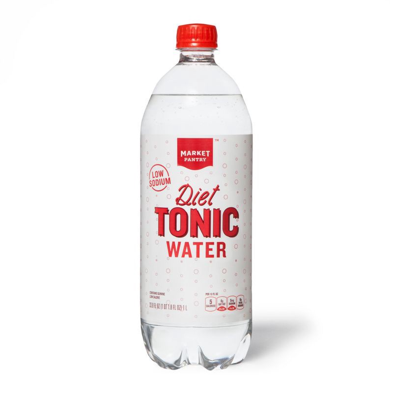 slide 1 of 1, Diet Tonic Water - 33.8 fl oz Bottle - Market Pantry™, 33.8 fl oz