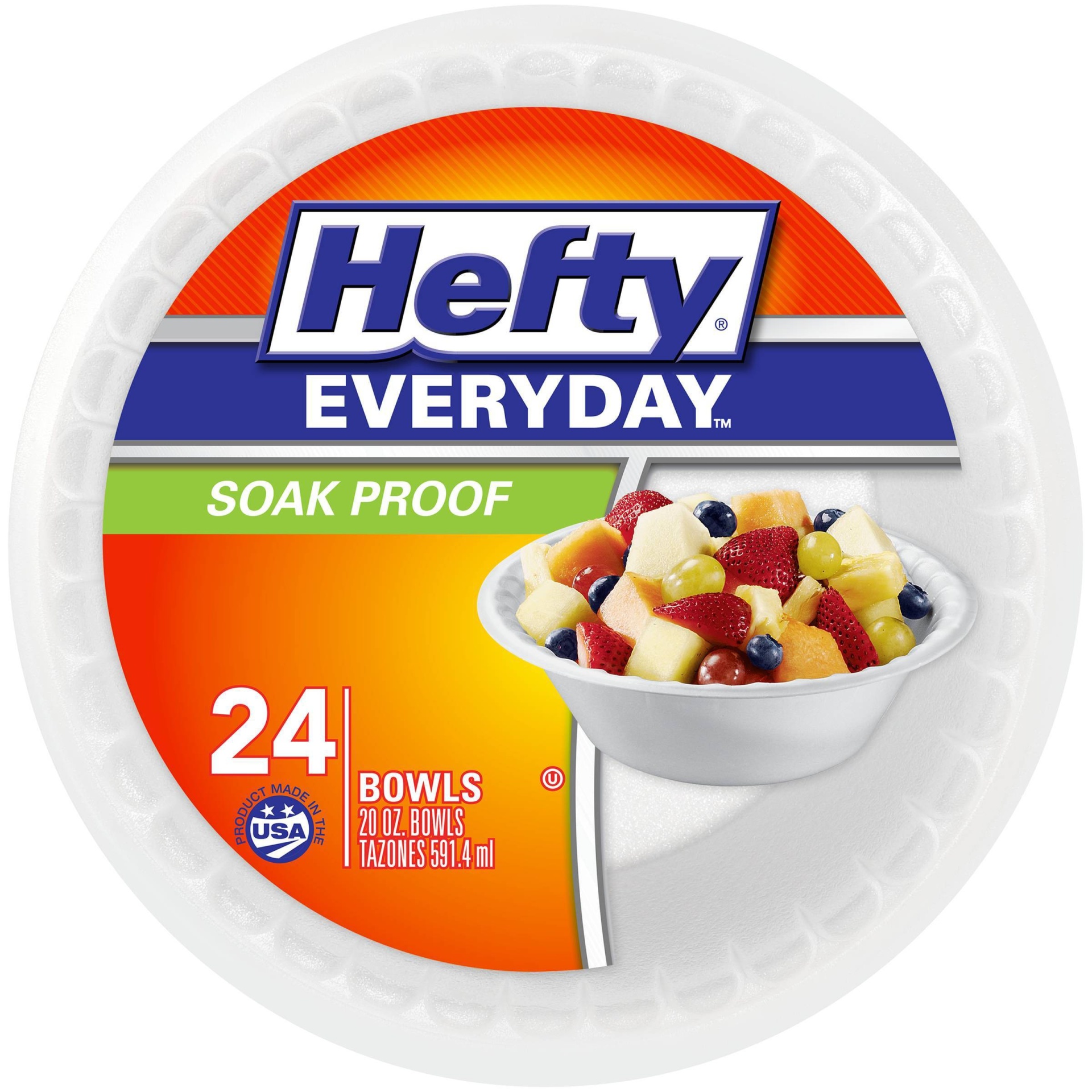 slide 1 of 7, Hefty Everyday Soak Proof Disposable Bowls, 24 ct
