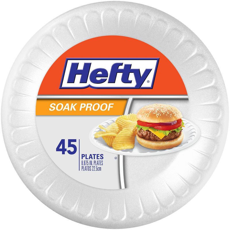 slide 1 of 4, Hefty Everyday Soak Proof Disposable Plates - 45ct, 45 ct