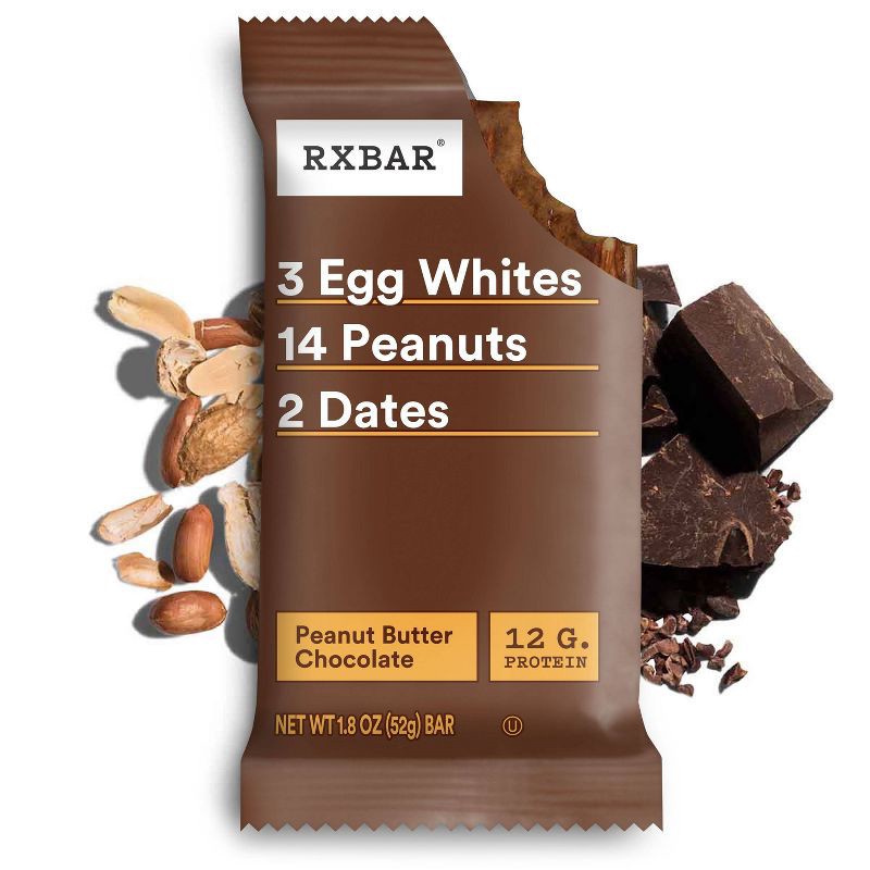 slide 6 of 13, RXBAR Chocolate Peanut Butter Nutrition Bars - 18.3oz/10pk, 18.3 oz, 10 ct