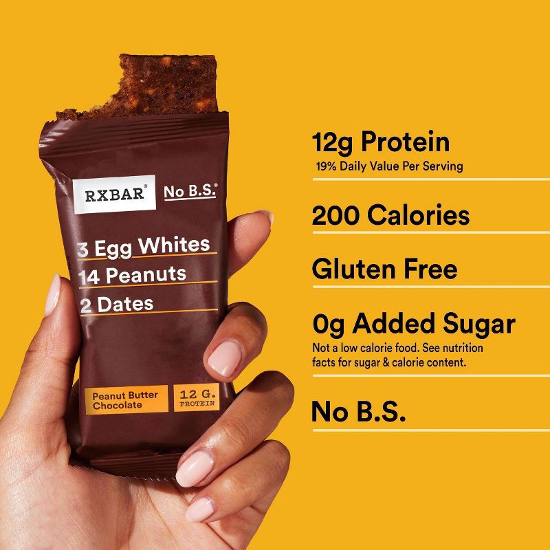 slide 7 of 13, RXBAR Chocolate Peanut Butter Nutrition Bars - 18.3oz/10pk, 18.3 oz, 10 ct